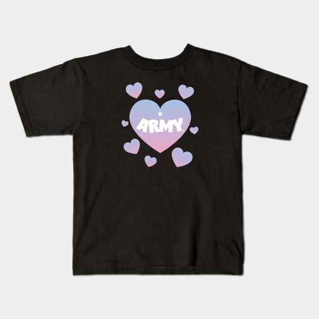 Army BTS Kids T-Shirt by DaphInteresting